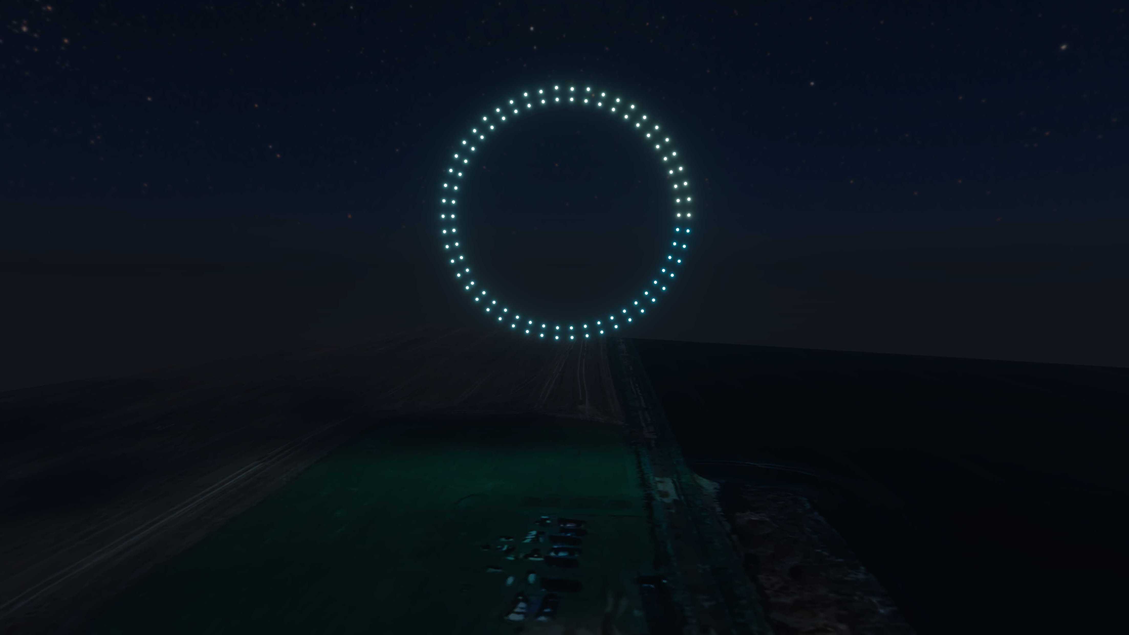 50 show drones forming a circle